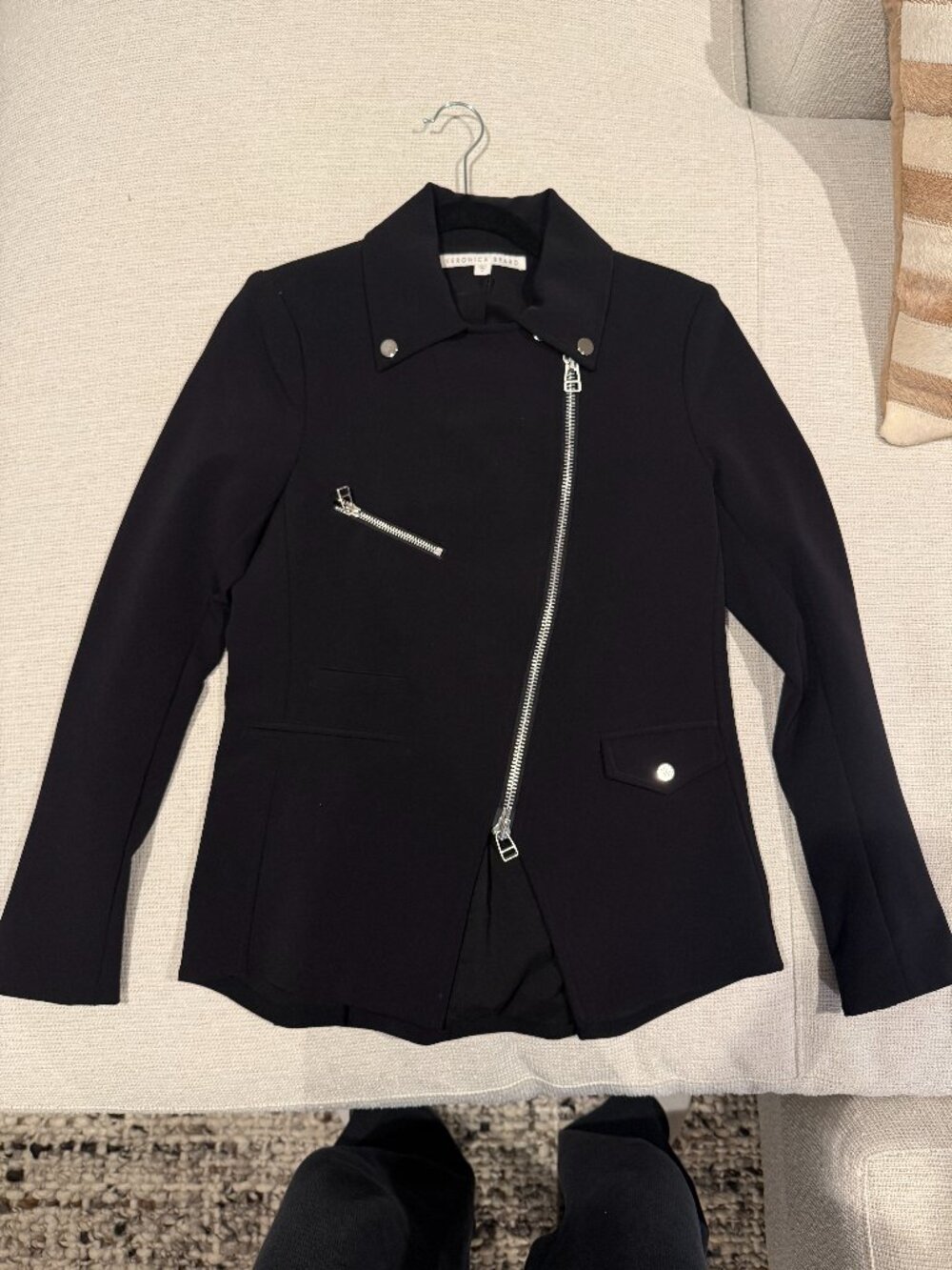 NWOT Veronica Beard Hadley Zip-Front Scuba Jacket